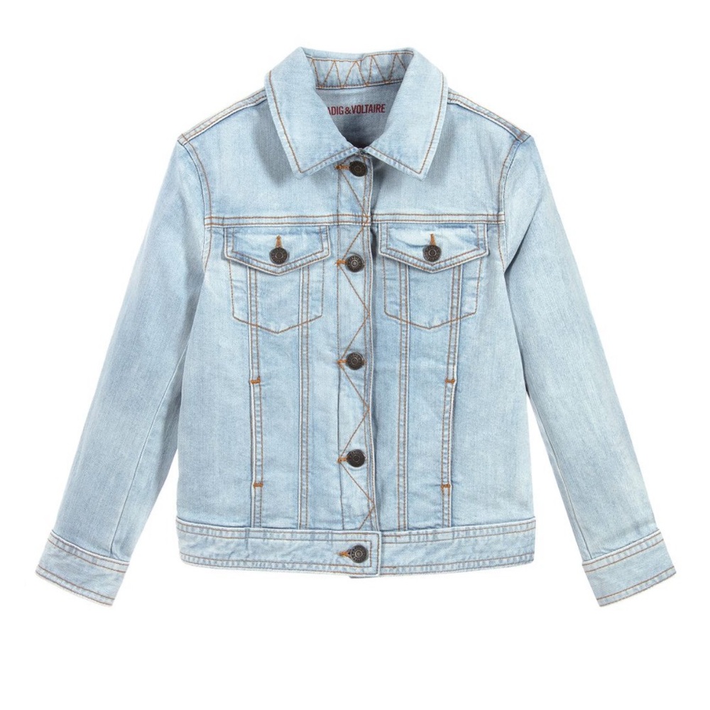 Zadig and Voltaire Jeans Jacket Girls Size 10 Years